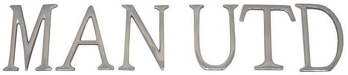 Aluminium Man Utd Letters - Click Image to Close